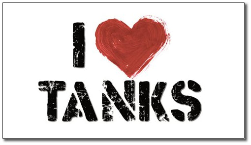 Themed Fridge Magnet - I Love Tanks