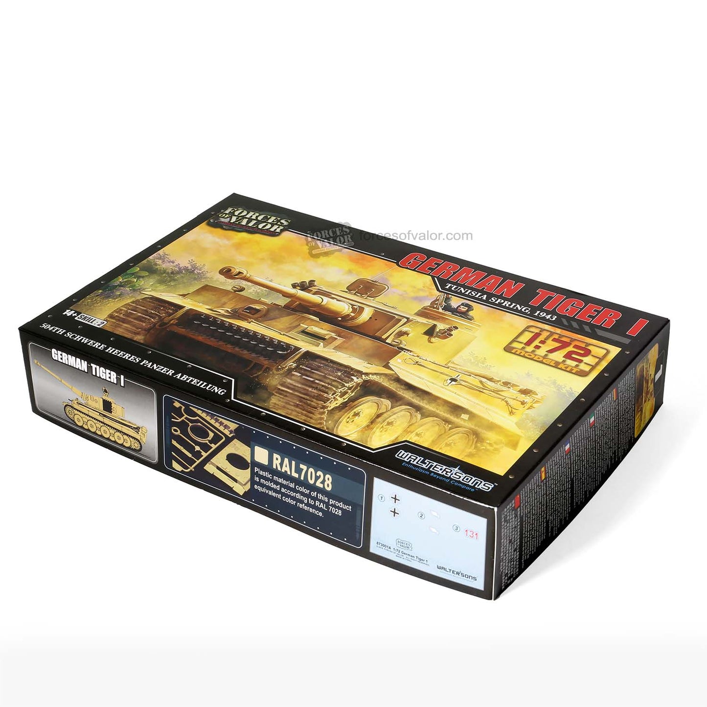 Forces Of Valor 1/72 Scale German Tiger I (Early Production) - Tunesia, Spring 1943
