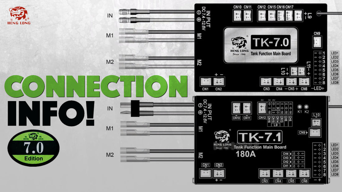Heng Long TK7.0 TK7.1 Series 1/16 RC Tank Connection Wiring Diagram