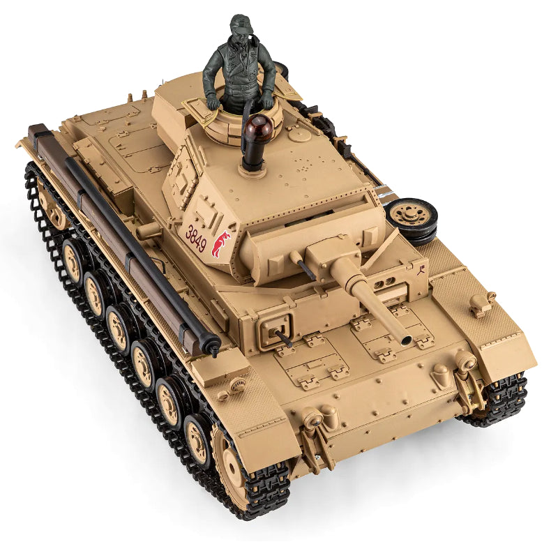 Heng Long 1/16 Scale German Panzer III Ausf. H Remote Control RC Battle Tank