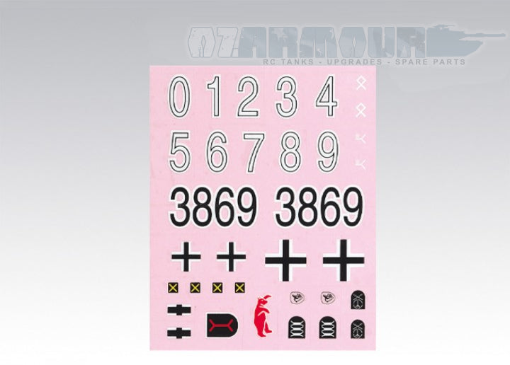Heng Long 1/16 Scale Jagdpanther RC Tank 3869 Sticker Sheet