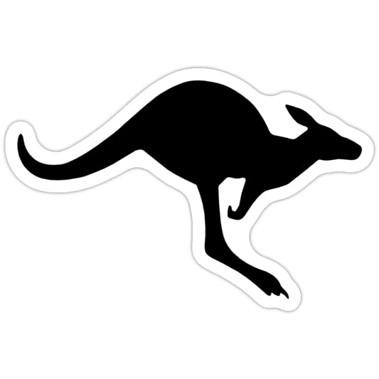 Australian Army ADF Fighting Kangaroo Sticker Black - Right