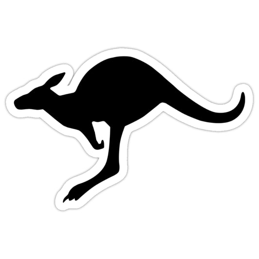 Australian Army ADF Fighting Kangaroo Sticker Black