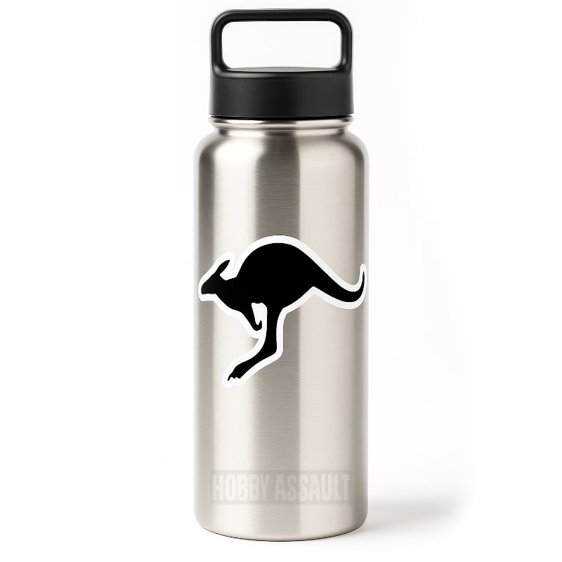 Australian Army ADF Fighting Kangaroo Sticker Black - Right