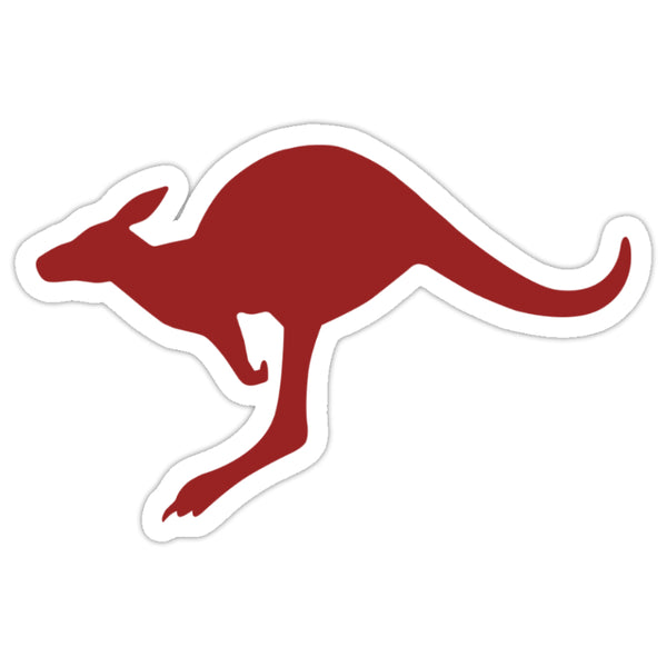 Australian Army ADF Fighting Kangaroo Sticker Red