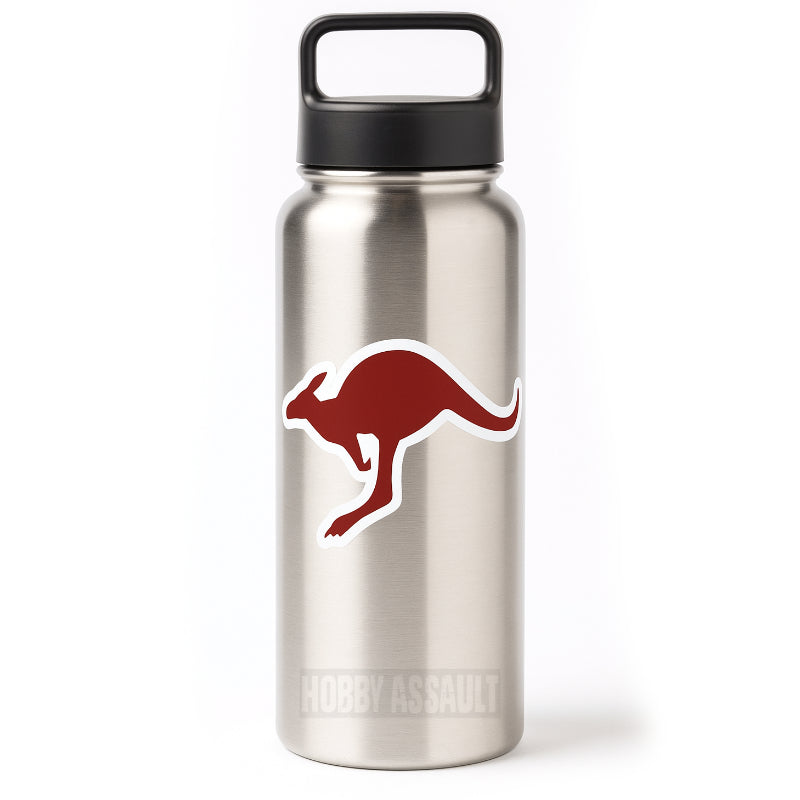 Australian Army ADF Fighting Kangaroo Sticker Red
