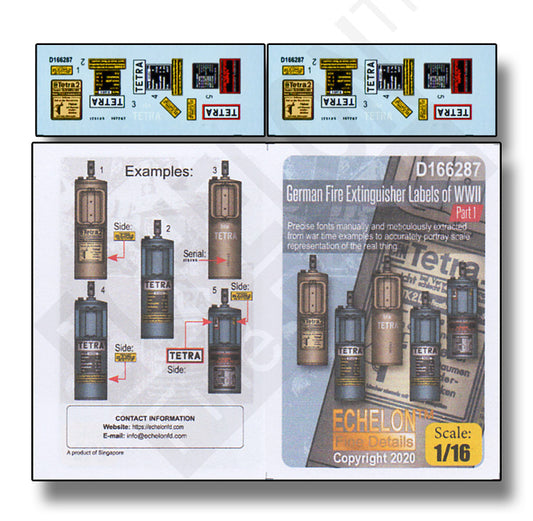 Echelon 1/16 German Fire Extinguisher Labels of WWII (Part 1) D166287