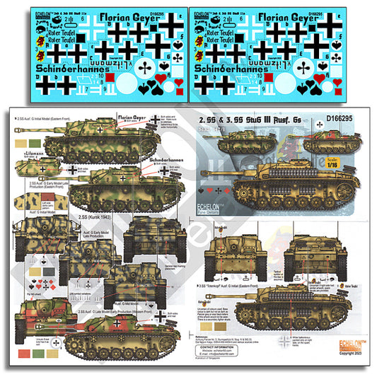 Echelon 1/16 2. SS & 3. SS StuG III Ausf. G Decal Set