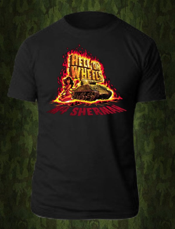 DGS Military HELL ON WHEELS M4 SHERMAN TANK T-SHIRT BLACK– Hobby Assault