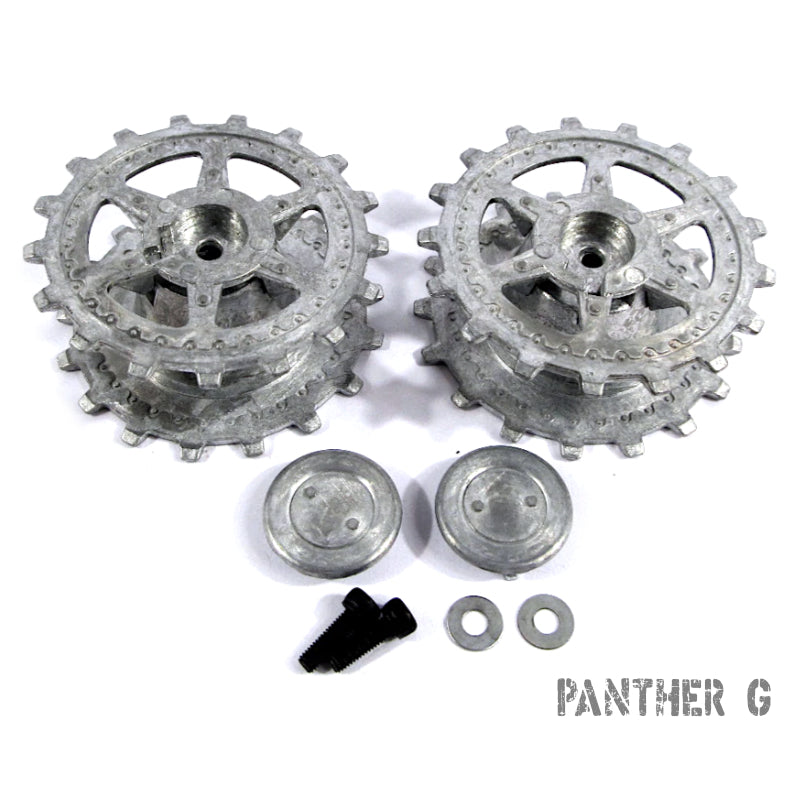 Metal Drive Wheels Sprocket Set For Heng Long 1/16 Panther G or Jagdpanther RC Tank 3879 MT012s