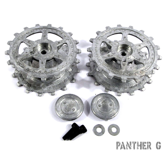 Metal Drive Wheels Sprocket Set For Heng Long 1/16 Panther G or Jagdpanther RC Tank 3879 MT012s