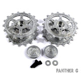 Metal Drive Wheels Sprocket Set For Heng Long 1/16 Panther G or Jagdpanther RC Tank 3879 MT012s