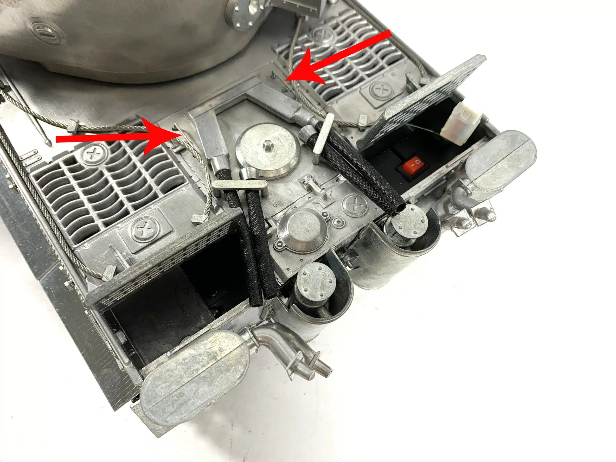 Mato Metal Upper Hull Handrails For 1/16 Tiger I RC Tank