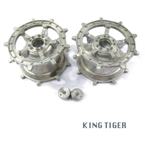 Metal Drive Wheels Sprocket Set For Heng Long 1/16 King Tiger RC Tank MT078s