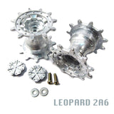 Metal Drive wheel Sprockets & Idler Set For Heng Long 1/16 Leopard 2A6 MT153