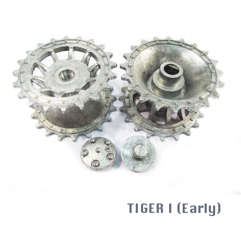 Metal Drive Wheels Sprocket Set (Early) For Heng Long 1/16 Tiger I RC Tank MT190