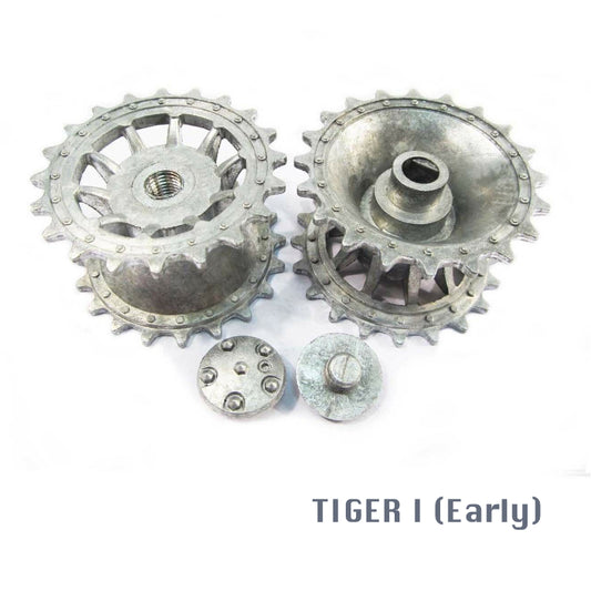 Metal Drive Wheels Sprocket Set (Early) For Heng Long 1/16 Tiger I RC Tank MT190