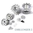 Metal Drive Wheels Sprockets And Idlers For Heng Long 1/16 Challenger 2 RC Tank MT203
