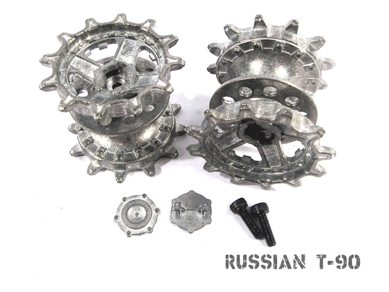 Metal Drive Wheels Sprocket Set For Heng Long 1/16 Russian T-90 RC Tank MT211s
