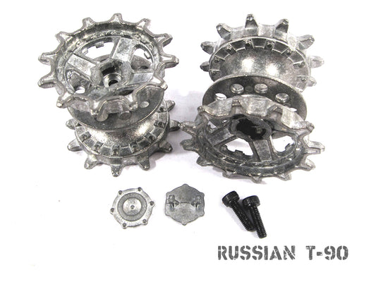 Metal Drive Wheels Sprocket Set For Heng Long 1/16 Russian T-90 RC Tank MT211s