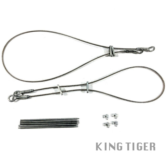 MATO Metal Towing Cables With Clamps & Gun Cleaners For 1/16 King Tiger Tank MT248