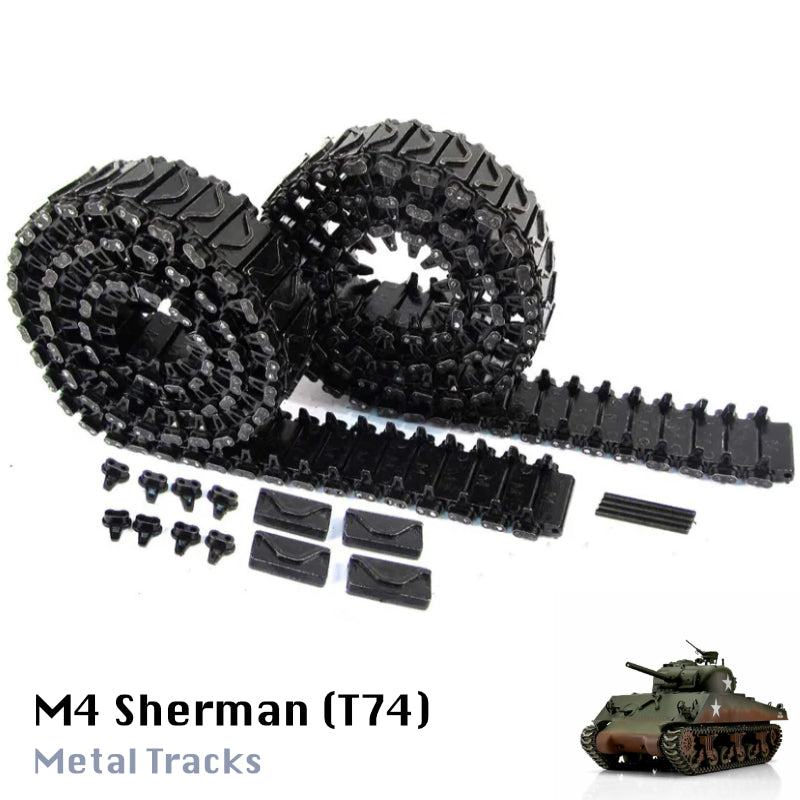 Mato Metal T74 Style Track Set For Heng Long 1/16 M4A3 Sherman RC Tank MT151
