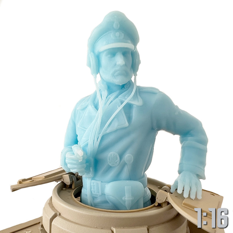 1/16 Resin German Tank Commander Half Body Figure For RC Tank OAR16100