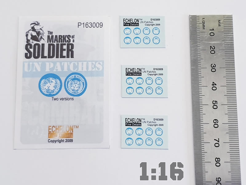Echelon 1/16 UN Patches Decal Set P163009