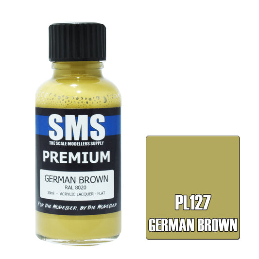 SMS Paint German Brown GELBBRAUN RAL 8020 30ML PL127 Premium Lacquer Paint