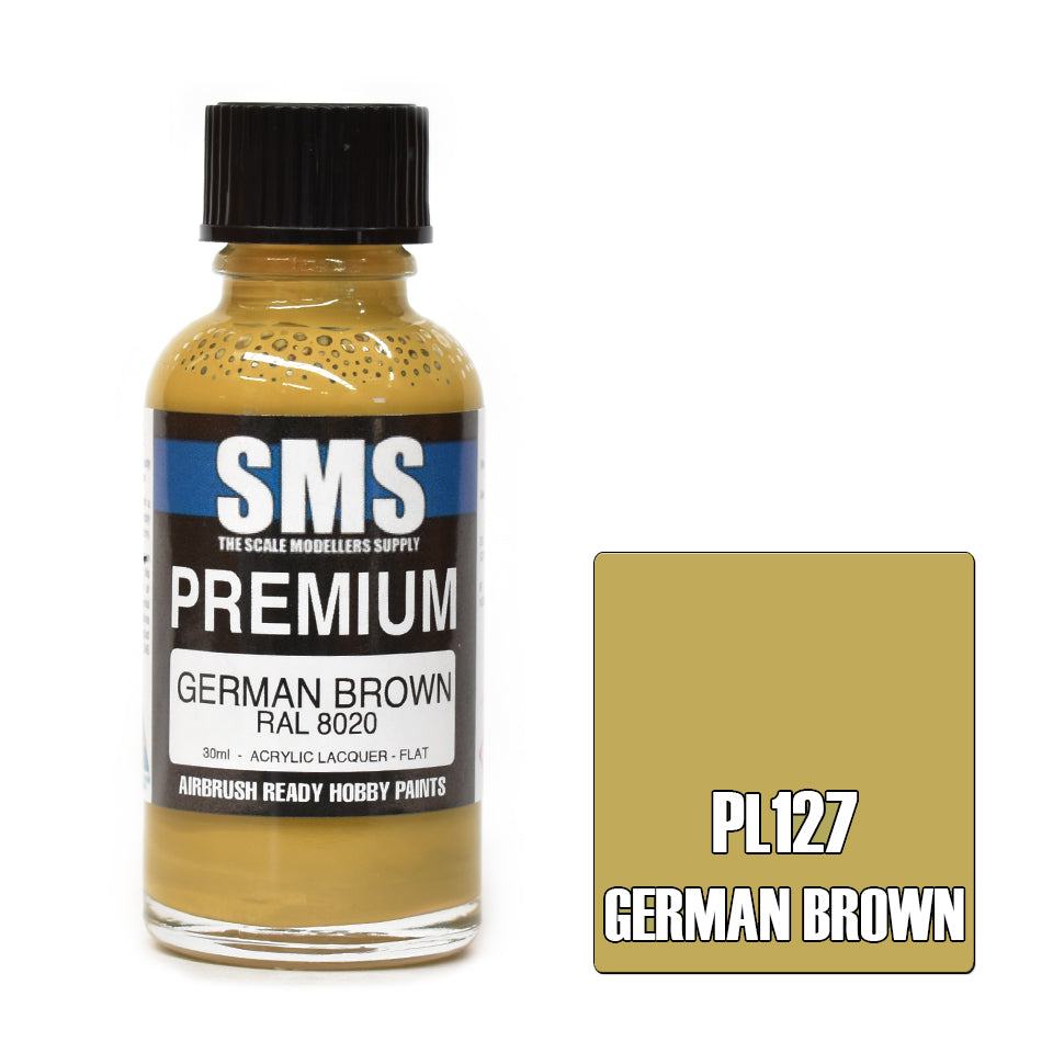 SMS Paint German Brown GELBBRAUN RAL 8020 30ML PL127 Premium Lacquer Paint