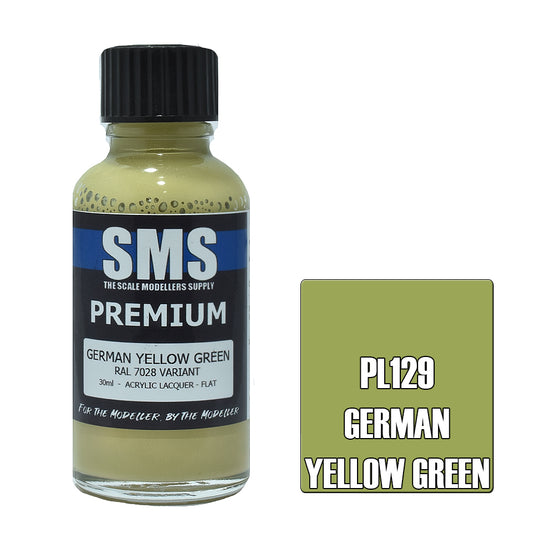 SMS Paint German Yellow Green RAL 7028 DUNKELGELB (EARLY WAR) 30ml Airbrush Lacquer PL129