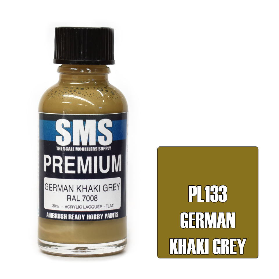 SMS Paint German Khaki Grey GRAUGRÜN RAL 7008 30ML PL133 Premium Lacquer Paint