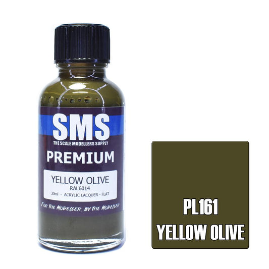 SMS Paint Yellow Olive 30ML PL161 Premium Lacquer Paint (RAL6014)