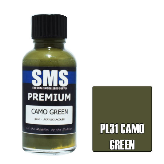 SMS Camo Green FS34088 PL31 Premium Lacquer (AUSCAM Olive Drab Lustreless)