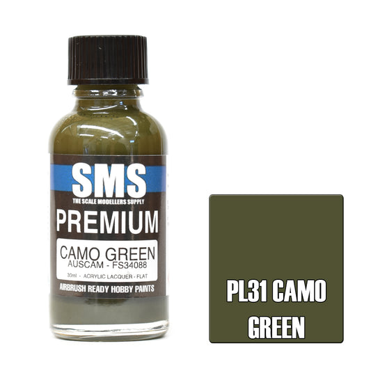 SMS paints Camo Green FS34088 PL31 Premium Lacquer AUSCAM Olive Drab Lustreless