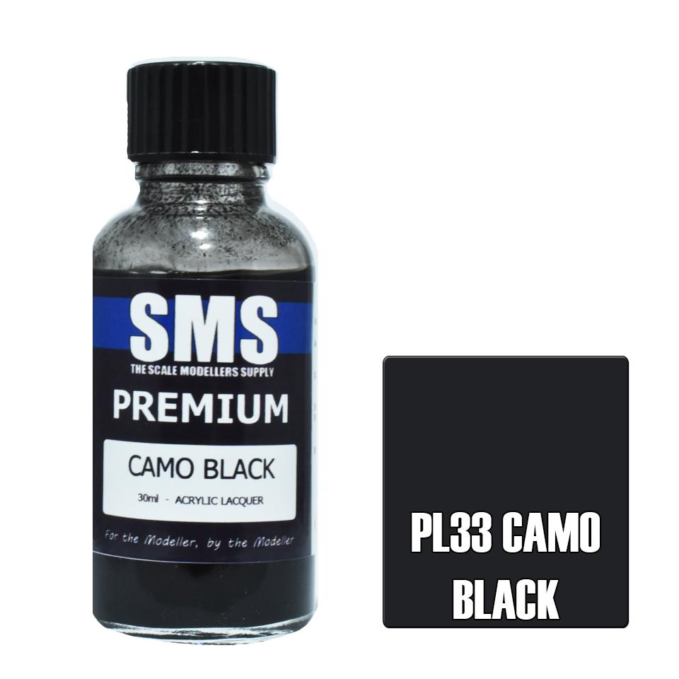 SMS Paints Camo Black 30ML PL33 Premium Lacquer Paint AUSCAM FS37038