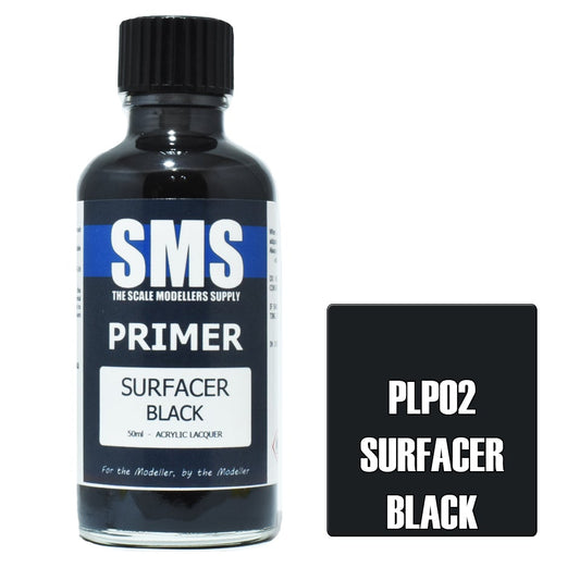 SMS Paints PLP02 Primer SURFACER BLACK 50ml
