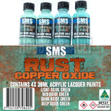 SMS Paint Rust Copper Oxide Light Mid Dark Deep Green SET27 warhammer