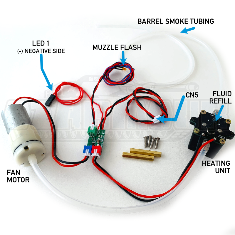 Heng Long Cannon Barrel Smoker Unit For TK6.0s, TK6.1s, TK7.0 & TK7.1 MFU RC Tanks