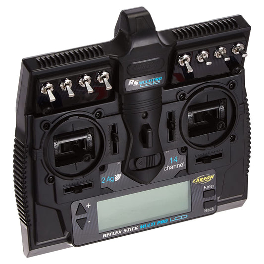 Carson FS Reflex Stick Multi Pro LCD 2.4G 14CH Radio Transmitter w/Receiver