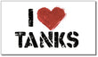 Themed Fridge Magnet - I Love Tanks