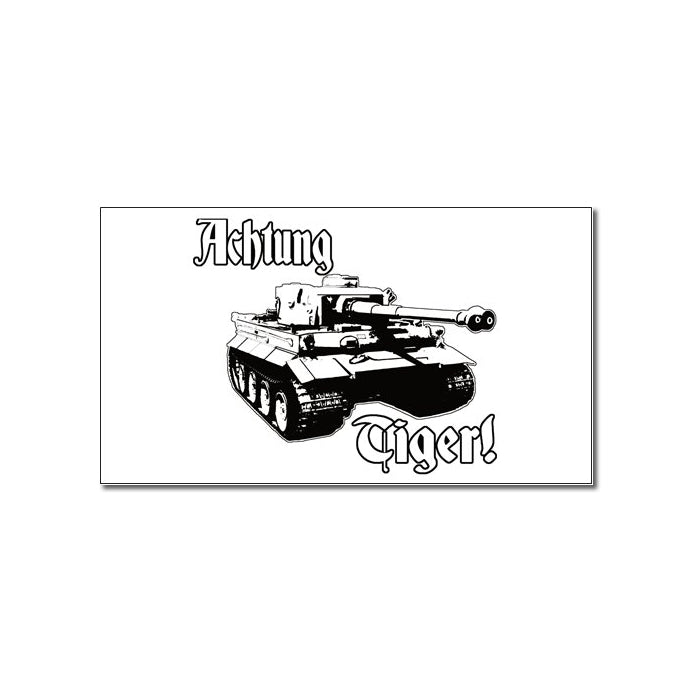 RC Tank Themed Fridge Magnet - Achtung Tiger!