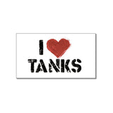 RC Tank Themed Fridge Magnet - I Love Tanks