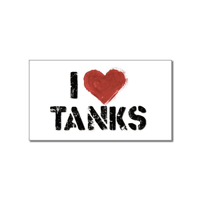 RC Tank Themed Fridge Magnet - I Love Tanks