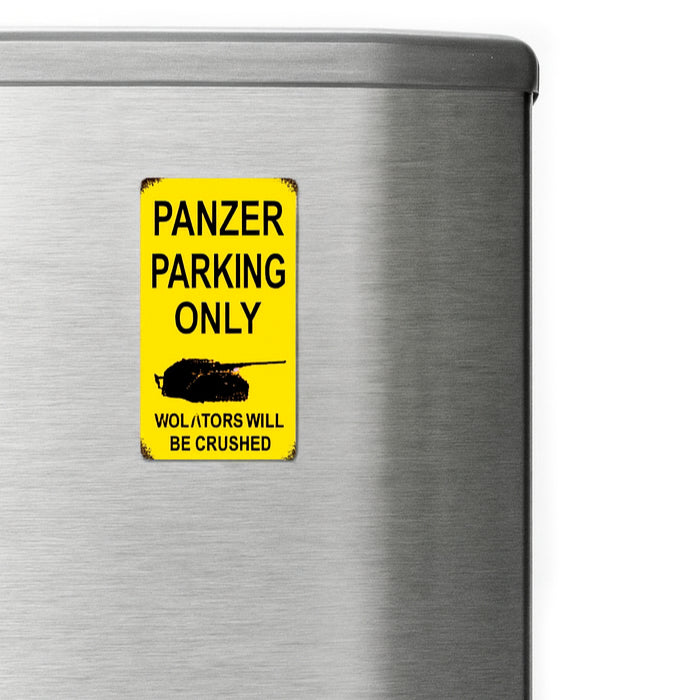 RC Tank Themed Fridge Magnet - Panzer Parking