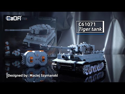 CaDA WW2 German Tiger I RC Tank Building Blocks Toy Set - 925PCS C61071W