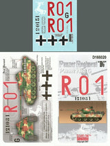 Echelon 1/16 Panzer Regiment "HG" Panther Ausf G Decal Set