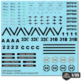 Decal Set For 1/35 Australian Army ADF M1A1 Abrams - C Squadron 2nd/14th Light Horse Regiment 2019