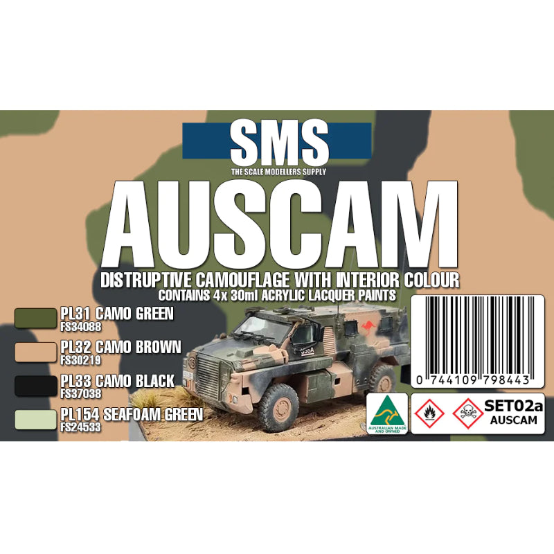 SMS Paints AUSCAM Colour Set DISRUPTIVE CAMO + INTERIORS set02a